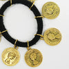 Gold Metal Coin Hair Ties - Set of 2