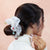 Oversized Organza Scrunchie with Charms - White