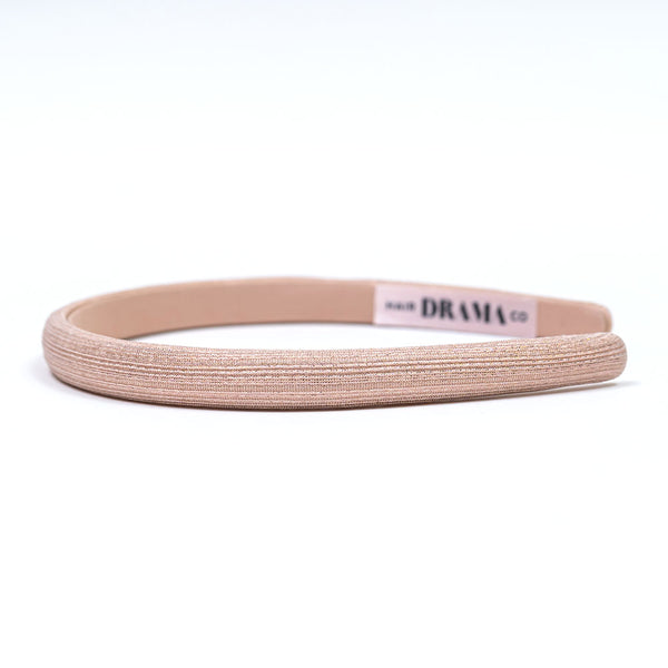 Thin Metallic Hair Band - Pink
