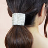 Embellished Ponytail Holder - Silver