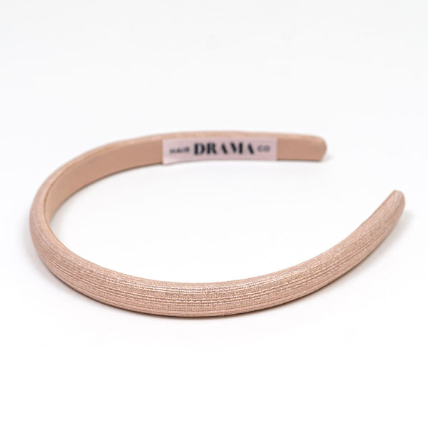 Thin Metallic Hair Band - Pink