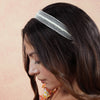 HDC x Emily in Paris Crystal & Pearl Mesh Hair Band - Pastel Yellow