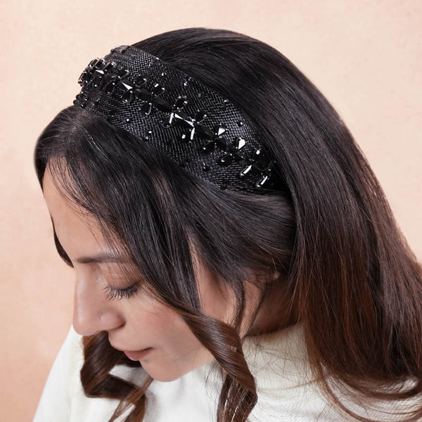 HDC x Emily in Paris Crystal Mesh Hair Band - Black