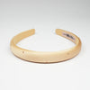 100% Mulberry Silk Puff Hair Band with Rhinestones - Nude