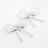 Off-White Embellished Pearl Hair Bow Alligator Clip - Set of 2