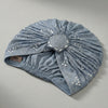 Blue Turban - Silver Crystals