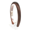 Silk Satin Puff Hair Band with Rhinestones - Dark Brown