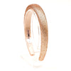 Silk Satin Puff Hair Band with Rhinestones - Champagne