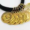 Gold Metal Coin Hair Ties - Set of 2