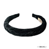 Velvet Braided Headband - Black