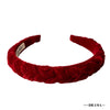 Velvet Braided Headband - Red