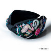 Swan Knotted Headband - Black