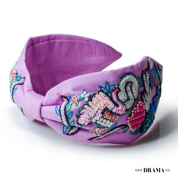 Not a Black Swan Knotted Headband - Lilac