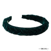 Velvet Braided Headband - Green
