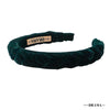Velvet Braided Headband - Green