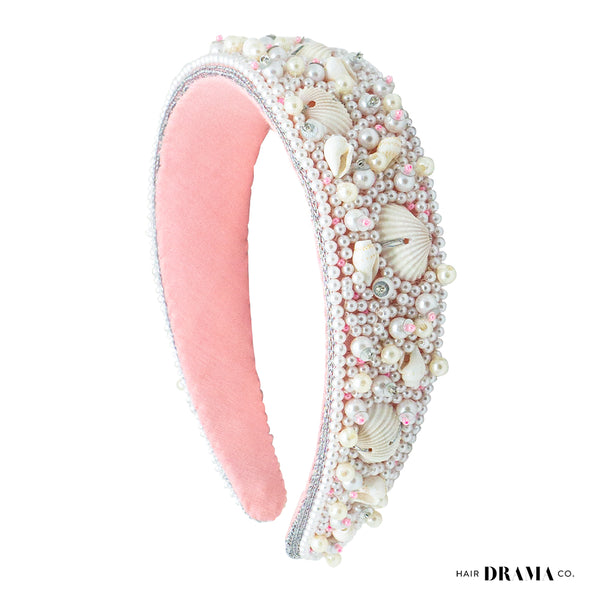 Shell & Pearl Flat Band - Pink
