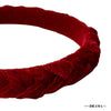 Velvet Braided Headband - Red