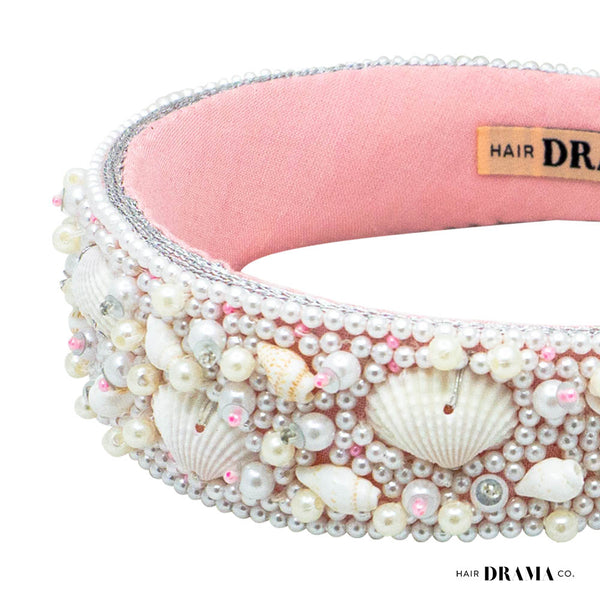 Shell & Pearl Flat Band - Pink