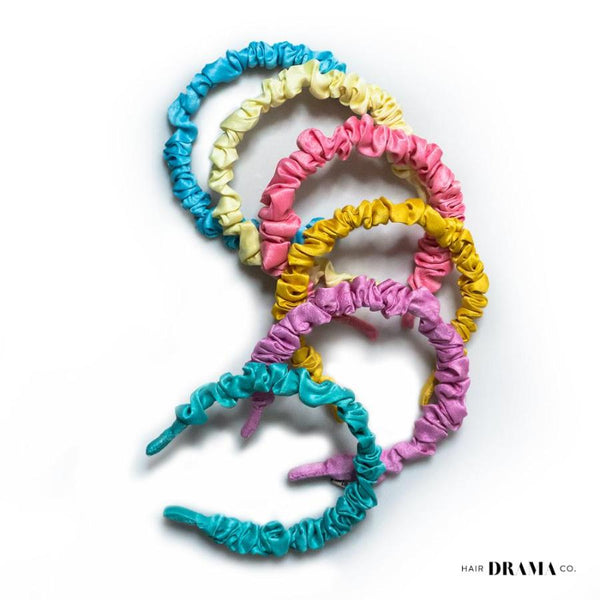 Pastel Scrunchie Headband - Set of 6