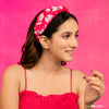 Blossom Embellished Hair Band for Women - Hot Pink