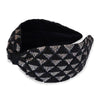 Selene Knotted Hair Band - Black & Silver