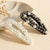 Opaline Clip - black with white pearls