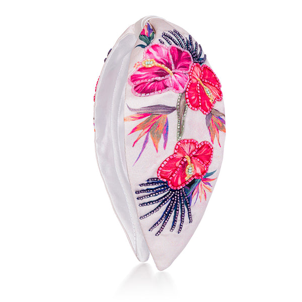 Floral Gift Box with 1 Knotted Hair Band, 1 Puff Hair Band & 3 Hair Pins