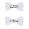 Crystal Mesh Hair Bow Alligator Clip - Silver