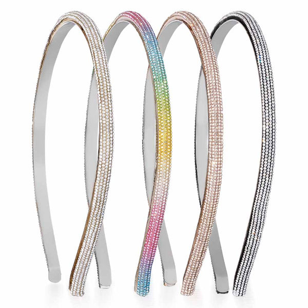 Crystal Hair Bands - Set of 4 - Multi