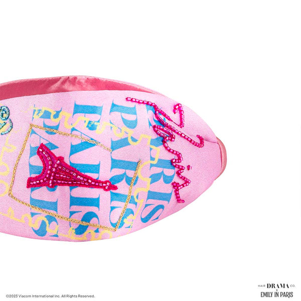 HDC x Emily in Paris Embellished Eiffel Hair Band - Pink