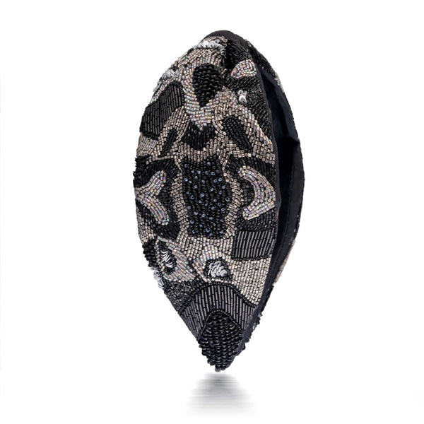 Bling Gift Box with 2 Embroidered Hair Bands & 1 Hair Bow - Black