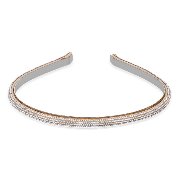 Bling Gift Box with 1 Embroidered Turban, 1 Crystal Hair Bow and 2 Crystal Hair Bands - Rose Gold