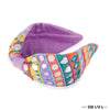 Mirrorwork Knotted Headband - Purple