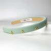 Mint Green Puff Hair Band - 8 Charms