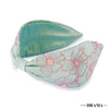Flower Motif Knotted Headband - Mint Green