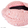 HDC X Emily In Paris Light Pink Tweed Knotted Hair Band With Pearls