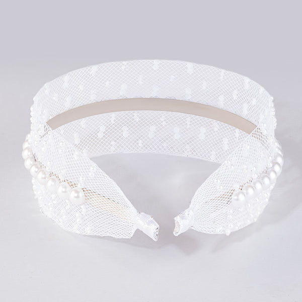 HDC x Emily in Paris Pearl Mesh Hair Band - White