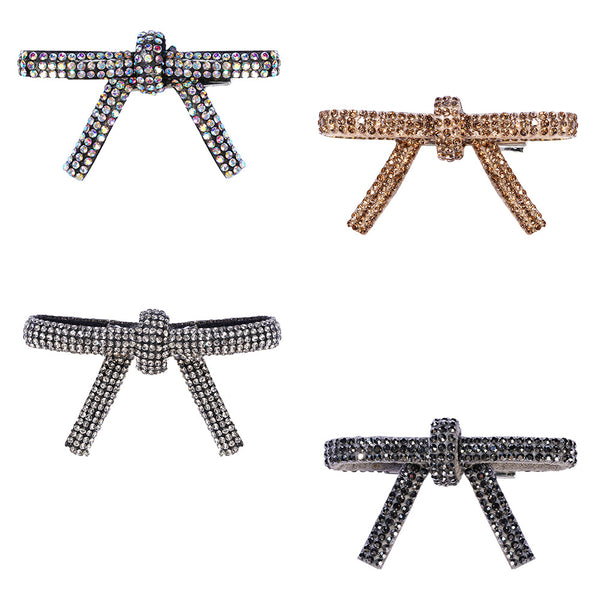 Multi Crystal Hair Bows Alligator Clip - Set of 4