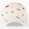 Bonbon Embroidered Baseball Cap - White