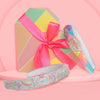 Glam Gift Box with 2 Embroidered Puff Hair Bands - Pastel