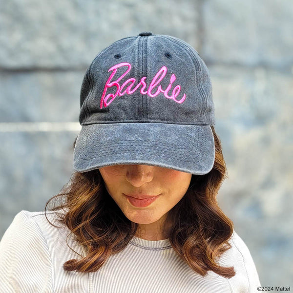 Barbie Denim Baseball Cap - Black & Pink