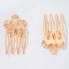 Set of 2 Bloom Pearl Hair Comb - Gold