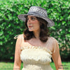 HDC x Emily In Paris Black & White Woven Straw Flat Brim Hat