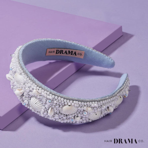 Shell & Pearl Flat Band - Blue