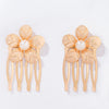 Set of 2 Bloom Pearl Hair Comb - Gold