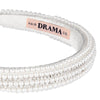 Pearls & Crystal Puff Hair Band - White