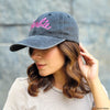 Barbie Denim Baseball Cap - Black & Pink
