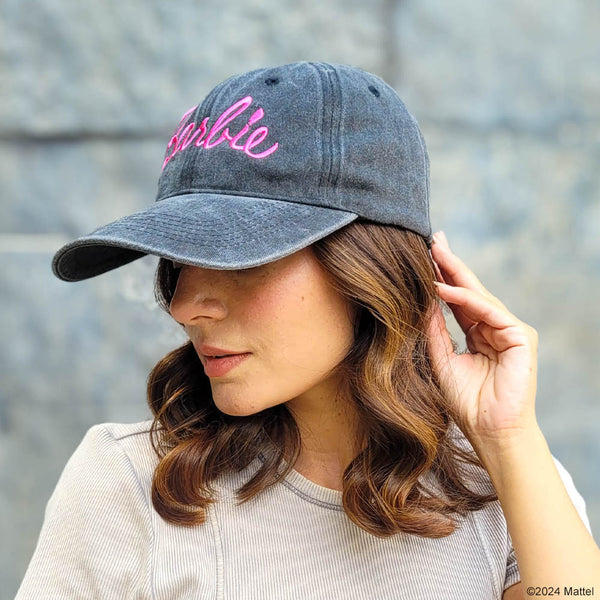 Barbie Denim Baseball Cap - Black & Pink