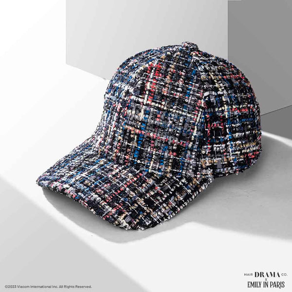 HDC x Emily in Paris Deep Blue Tweed Baseball Cap