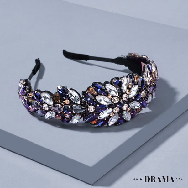 Rosemary Broad Headband - Dark Blue